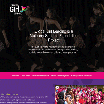 Global Girl Leading web page