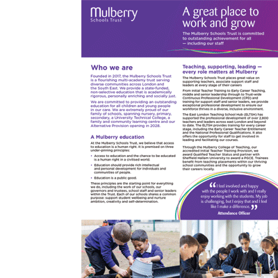 A Great Place to Work and Grow