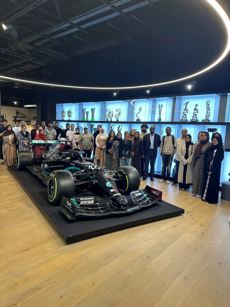 Current and former students visit Mercedes-Benz Grand Prix Ltd